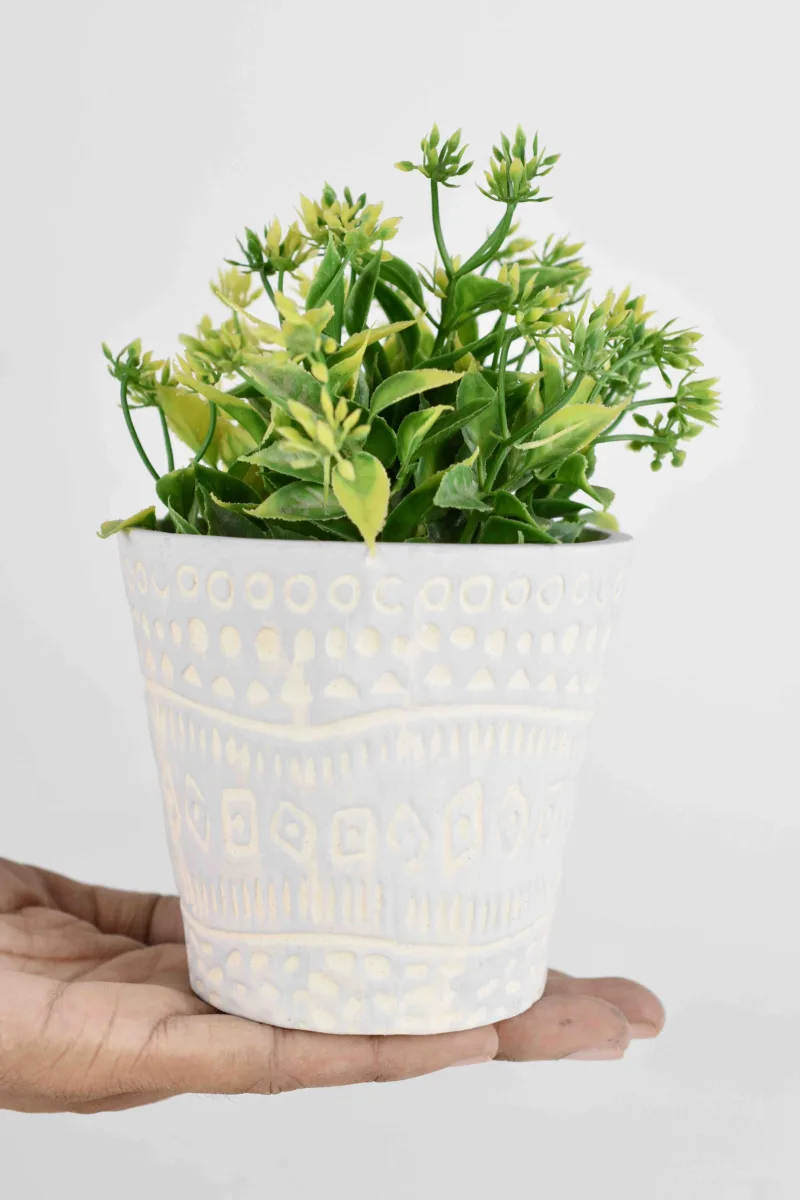 Classic Ceramic Planter — 8" Dia × 8" Height — Primary View