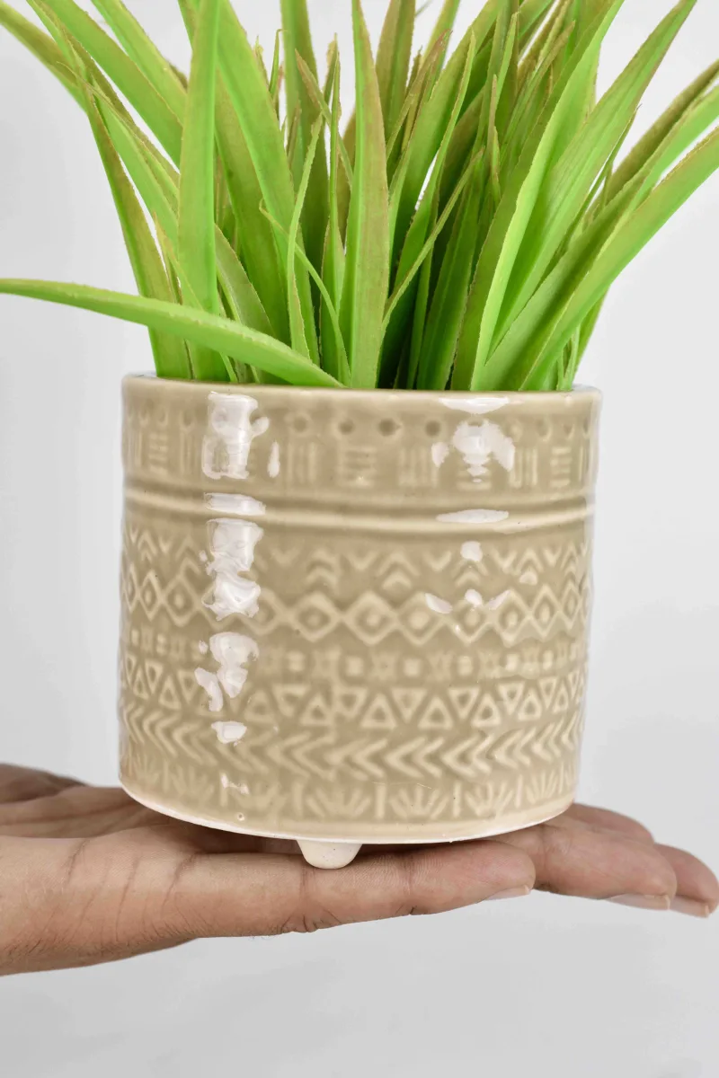 Classic Ceramic Planter — 8" Dia × 8" Height — Primary View
