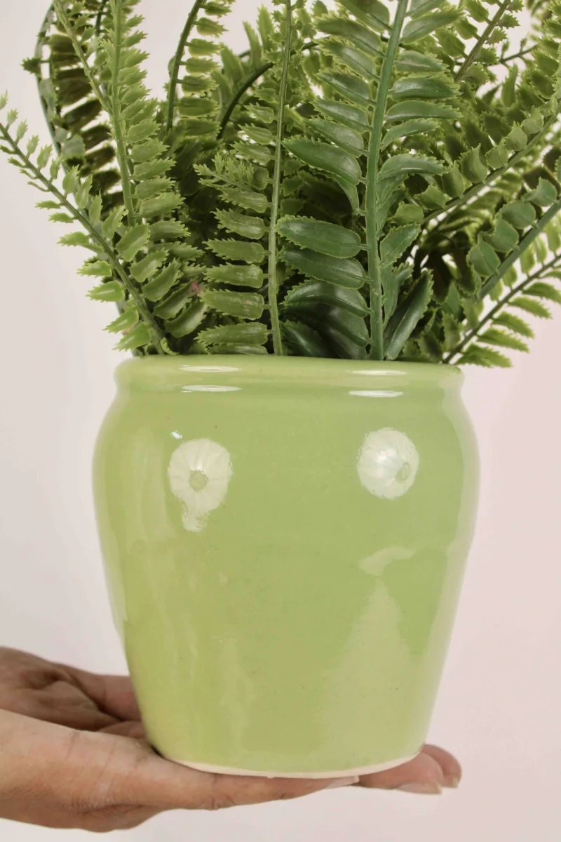 Classic Ceramic Planter — 5" Dia × 3" Height — Primary View