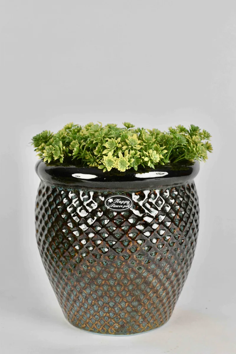Classic Ceramic Planter — 8" Dia × 6" Height — Primary View