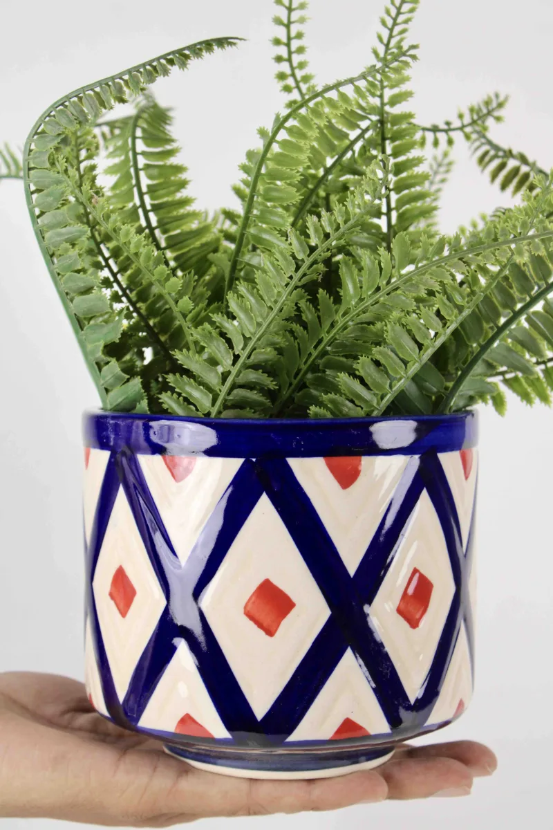Classic Ceramic Planter — 5" Dia × 3.5" Height — Primary View
