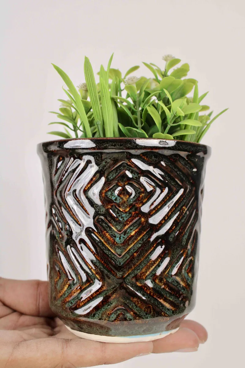 Classic Ceramic Planter — 10" Dia × 10.5" Height — Primary View