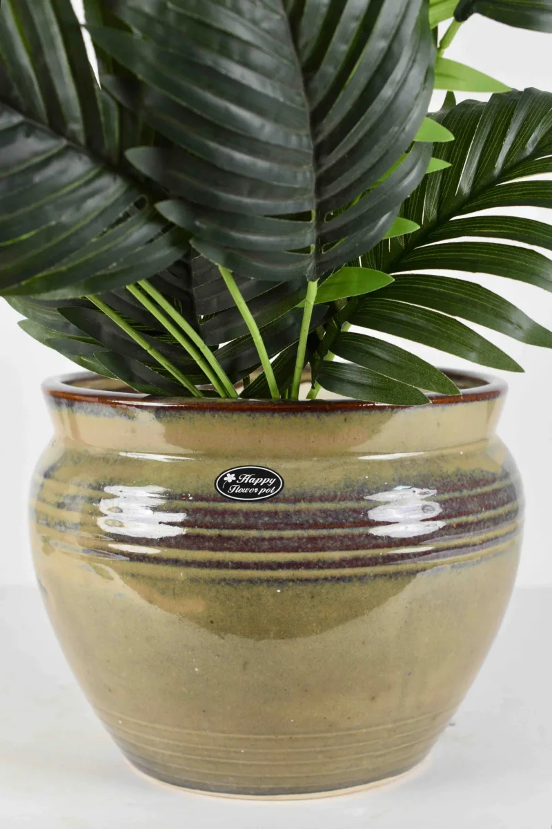 Classic Ceramic Planter — 6" Dia × 5.5" Height — Primary View