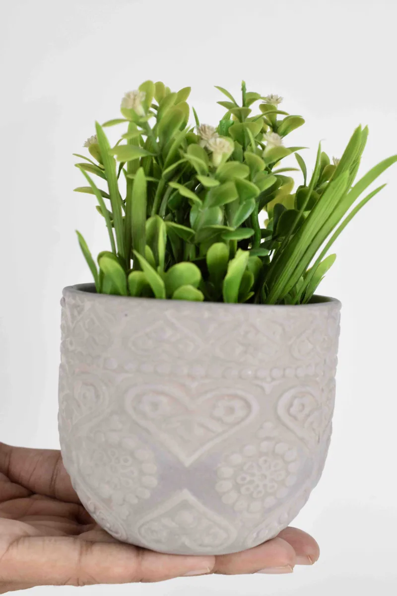 Classic Ceramic Planter — 4" Dia × 4" Height — Primary View