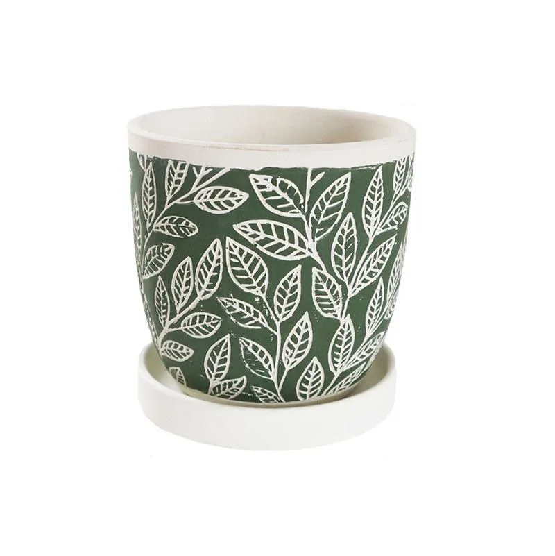 Classic Ceramic Planter — 9" Dia × 6" Height — Primary View
