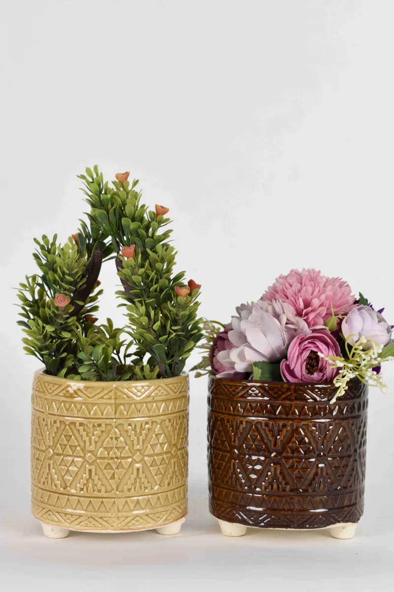 Classic Ceramic Planter — 5" Dia × 4" Height — Primary View