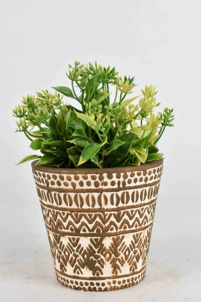 Classic Ceramic Planter — 5" Dia × 4.5" Height — Primary View