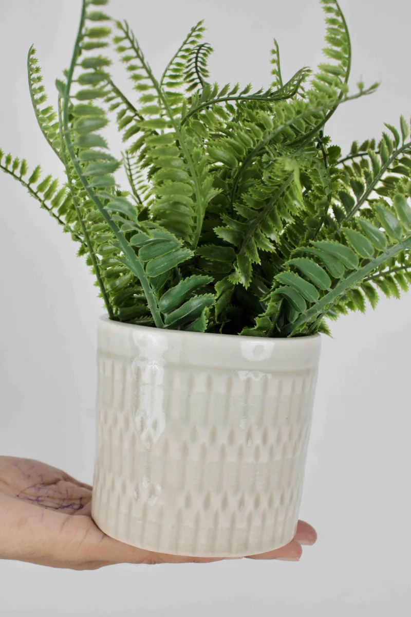 Classic Ceramic Planter — 10" Dia × 9.5" Height — Primary View