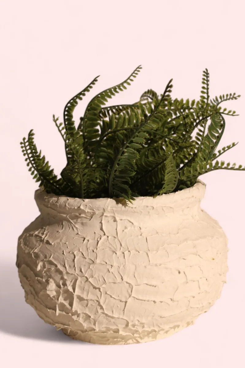 Classic Ceramic Planter — 10" Dia × 7.5" Height — Primary View