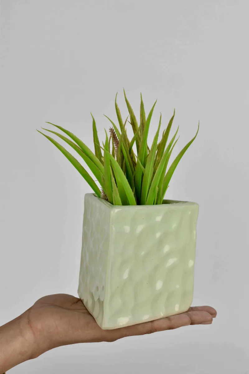 Classic Ceramic Planter — 7" Dia × 4" Height — Primary View