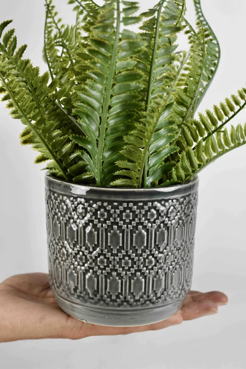 Classic Ceramic Planter — 4" Dia × 4" Height — Primary View
