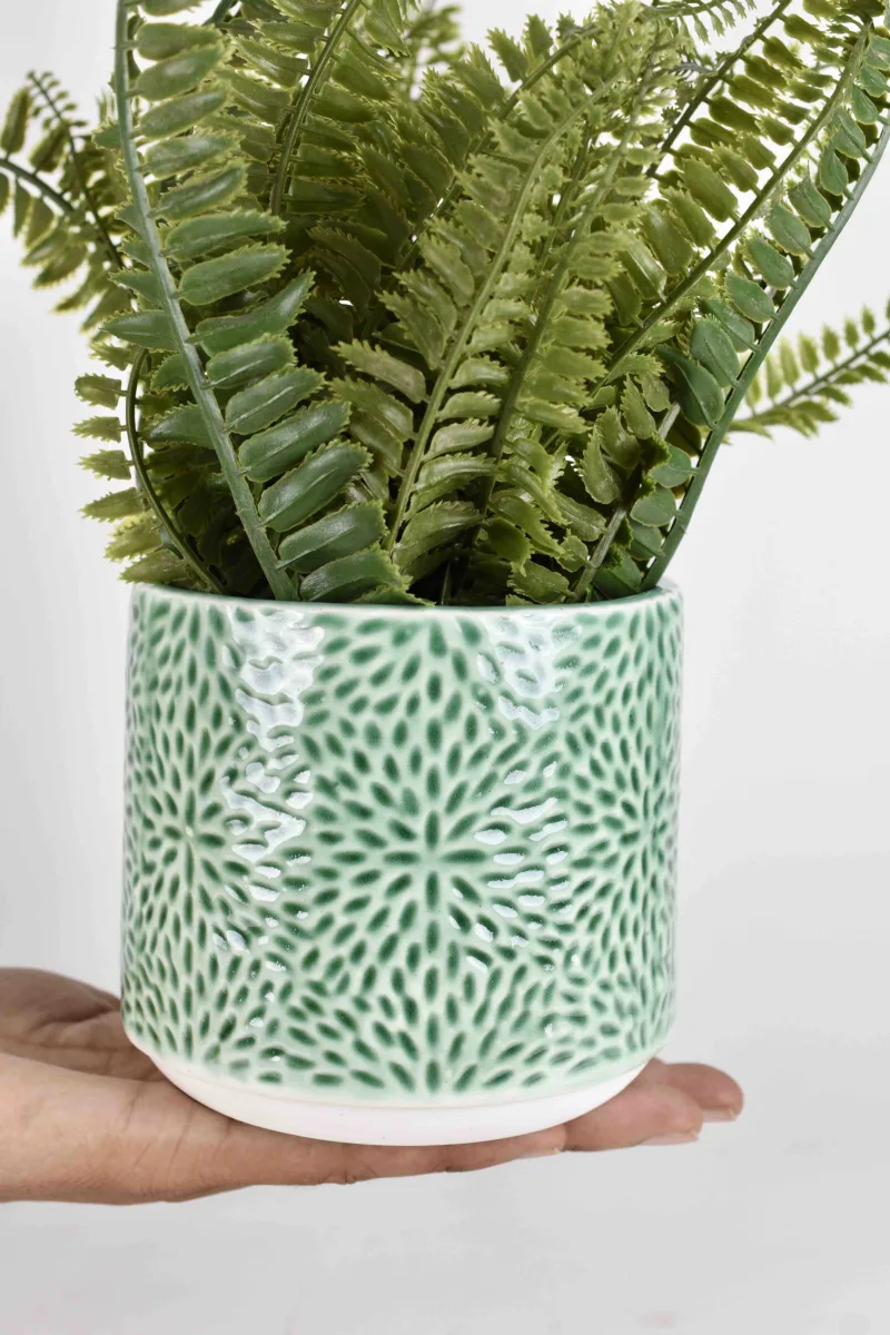 Classic Ceramic Planter — 5" Dia × 4" Height — Primary View