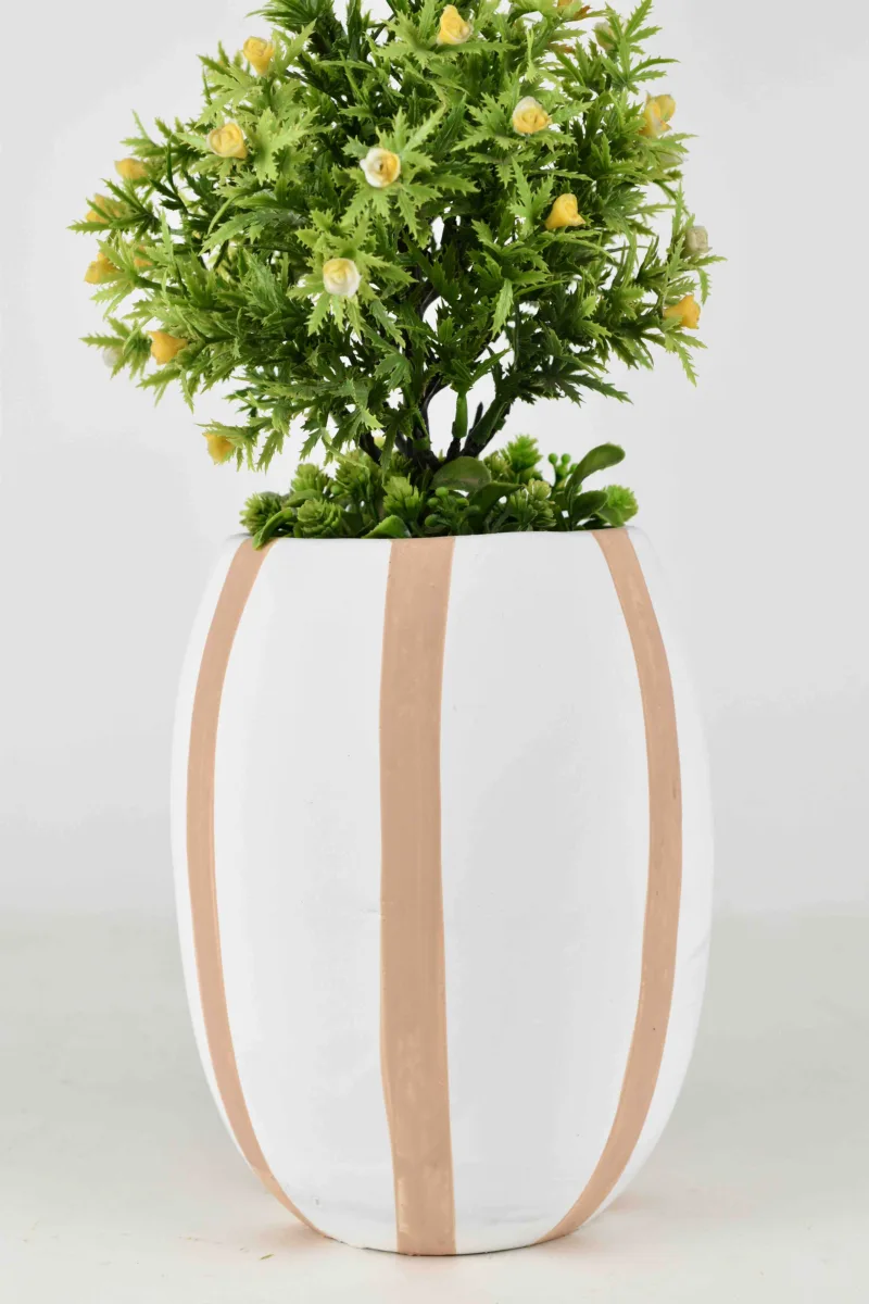 Classic Ceramic Planter — 8" Dia × 7.5" Height — Primary View