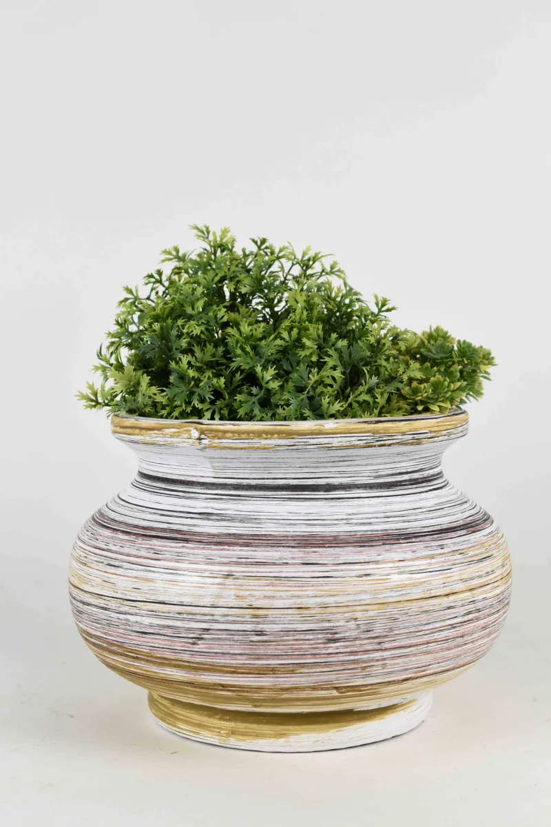 Classic Ceramic Planter — 7" Dia × 4.5" Height — Primary View