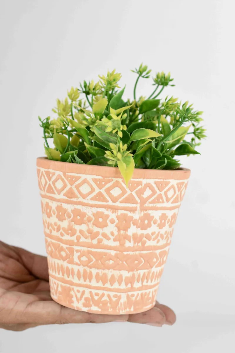 Classic Ceramic Planter — 7" Dia × 4" Height — Primary View