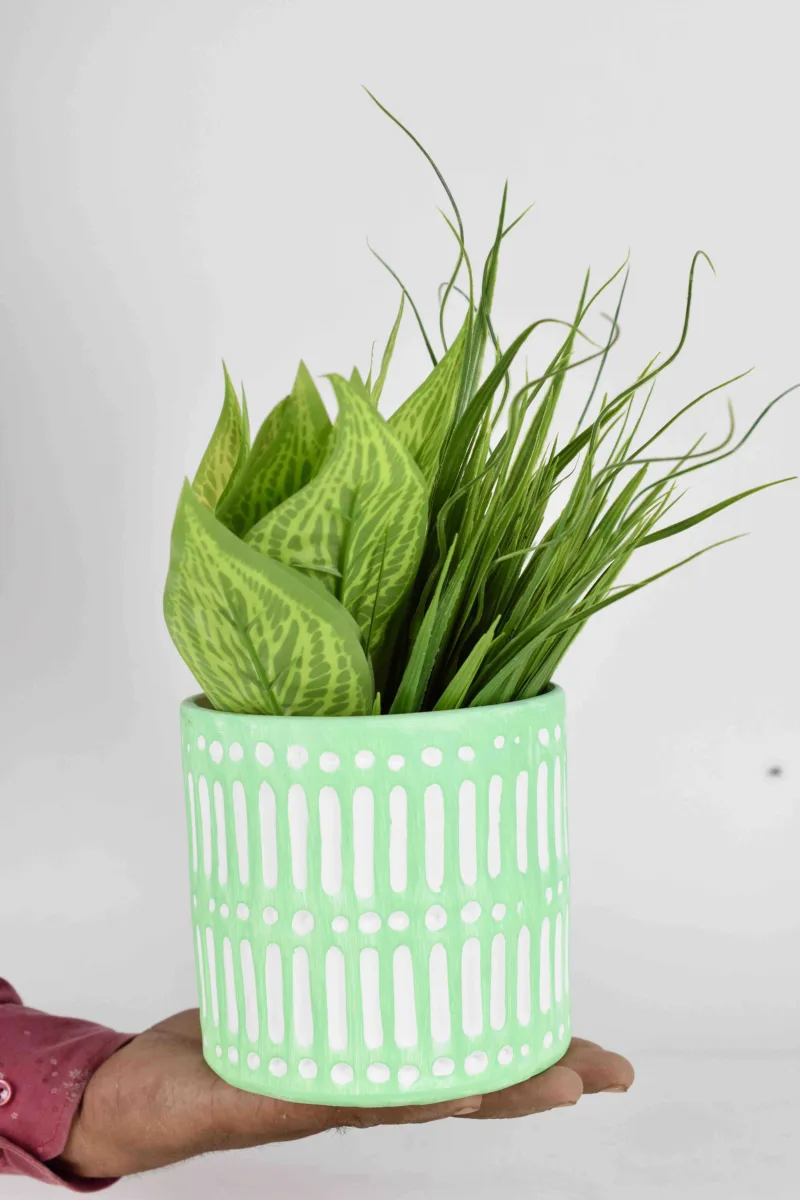 Classic Ceramic Planter — 5" Dia × 4" Height — Primary View