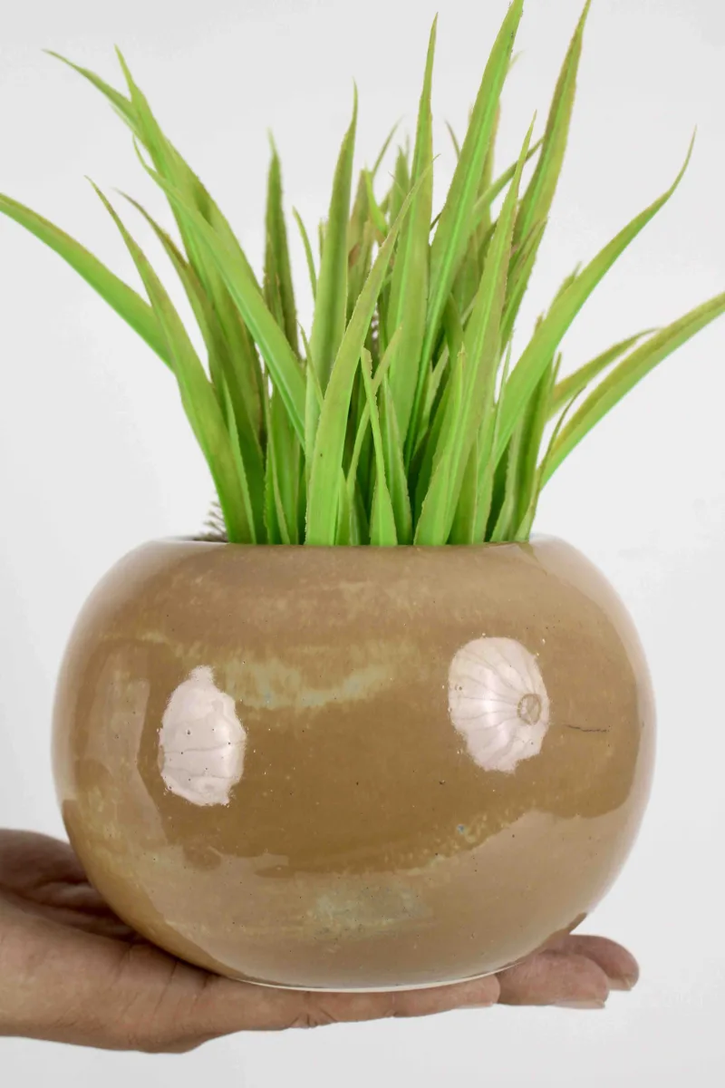 Classic Ceramic Planter — 4" Dia × 5" Height — Primary View