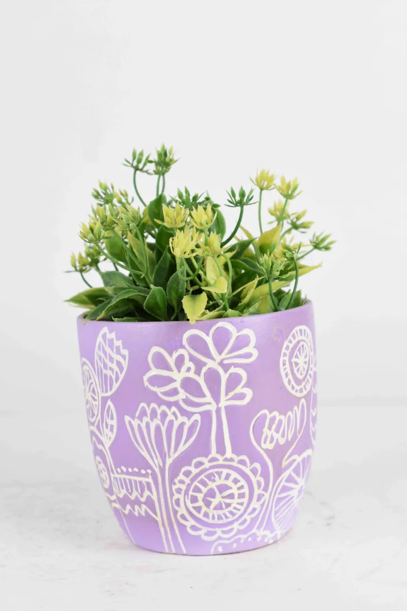 Classic Ceramic Planter — 9" Dia × 7" Height — Primary View