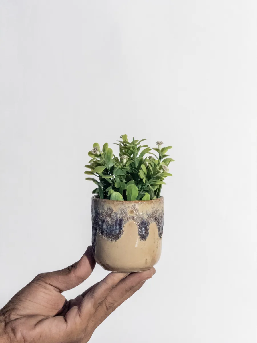 Classic Ceramic Planter — 7" Dia × 7.5" Height — Primary View