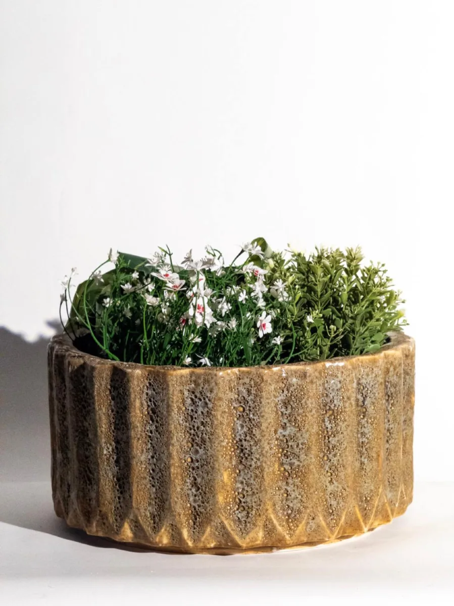 Classic Ceramic Planter — 10" Dia × 7" Height — Primary View