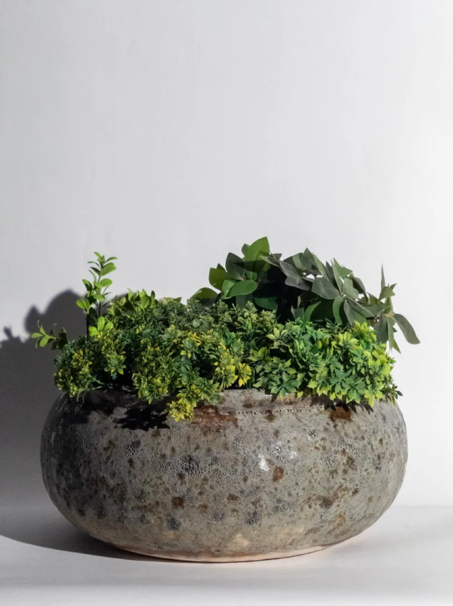 Classic Ceramic Planter — 10" Dia × 14" Height — Primary View