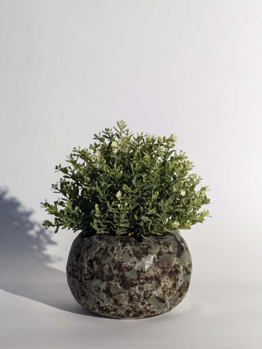 Classic Ceramic Planter — 5" Dia × 4" Height — Primary View