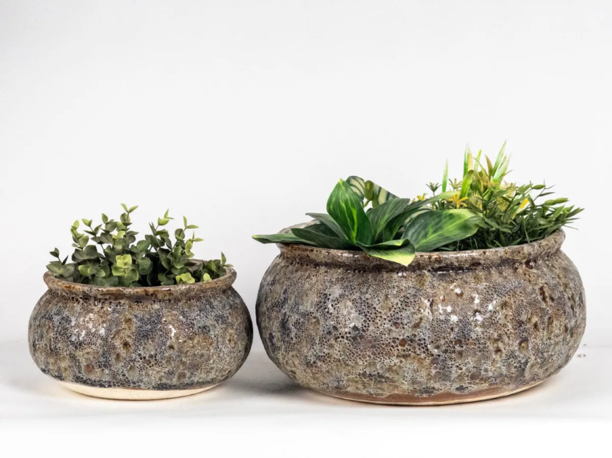 Classic Ceramic Planter — 4" Dia × 4" Height — Primary View