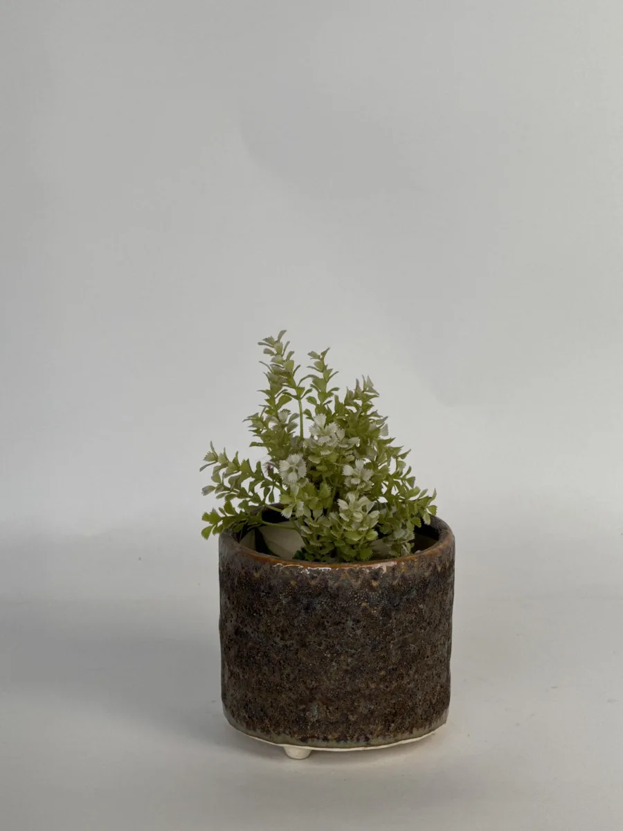 Classic Ceramic Planter — 8" Dia × 3.5" Height — Primary View