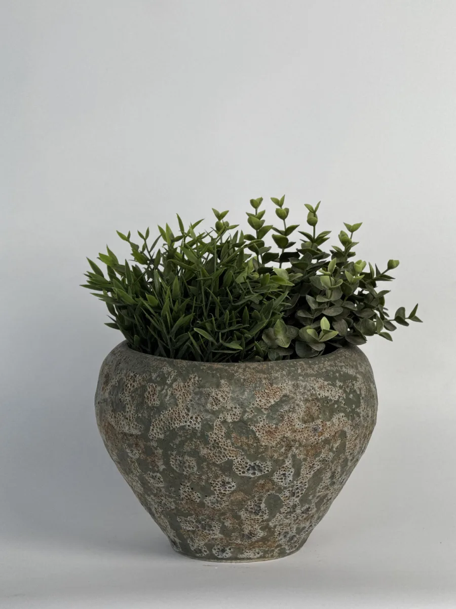 Classic Ceramic Planter — 8" Dia × 3" Height — Primary View