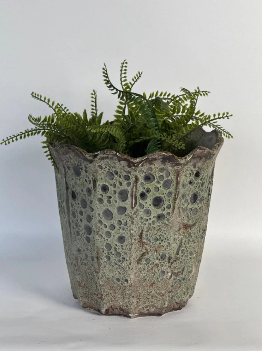 Classic Ceramic Planter — 9" Dia × 7" Height — Primary View