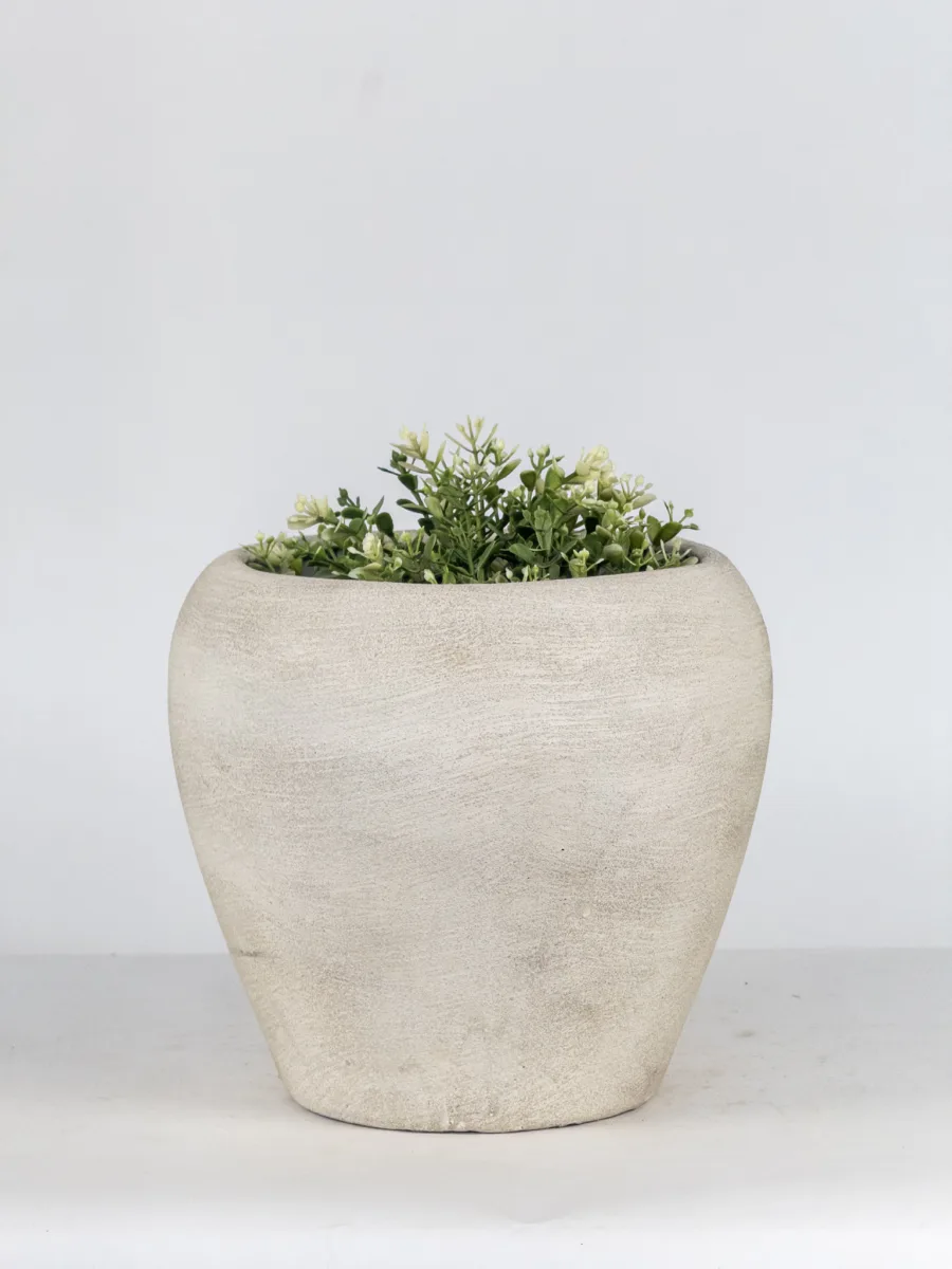 Classic Ceramic Planter — 6" Dia × 5" Height — Primary View