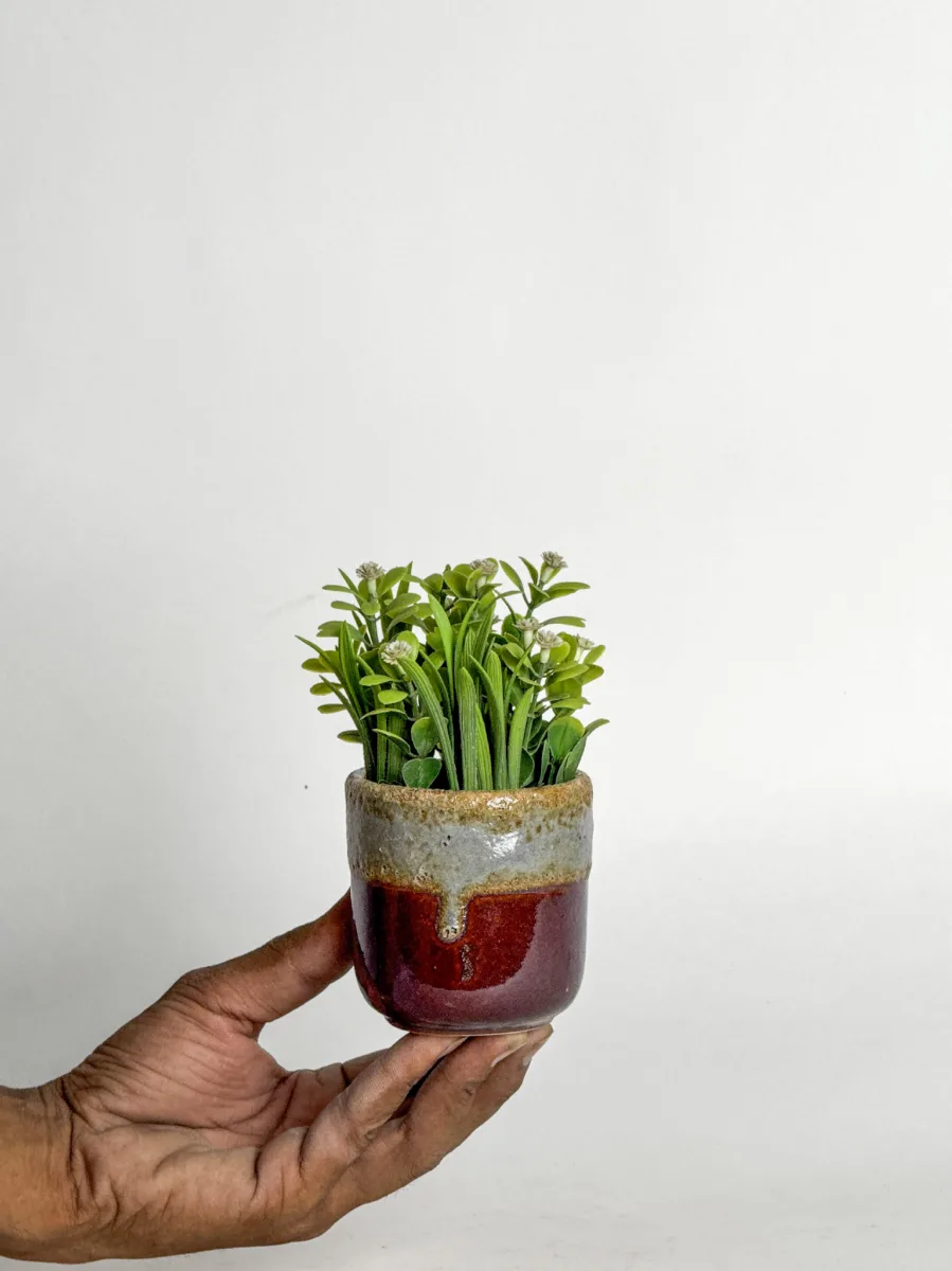 Classic Ceramic Planter — 4" Dia × 3.5" Height — Primary View