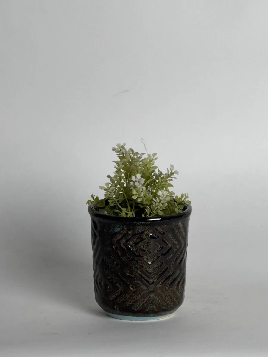 Classic Ceramic Planter — 3.5" Dia × 3" Height — Primary View