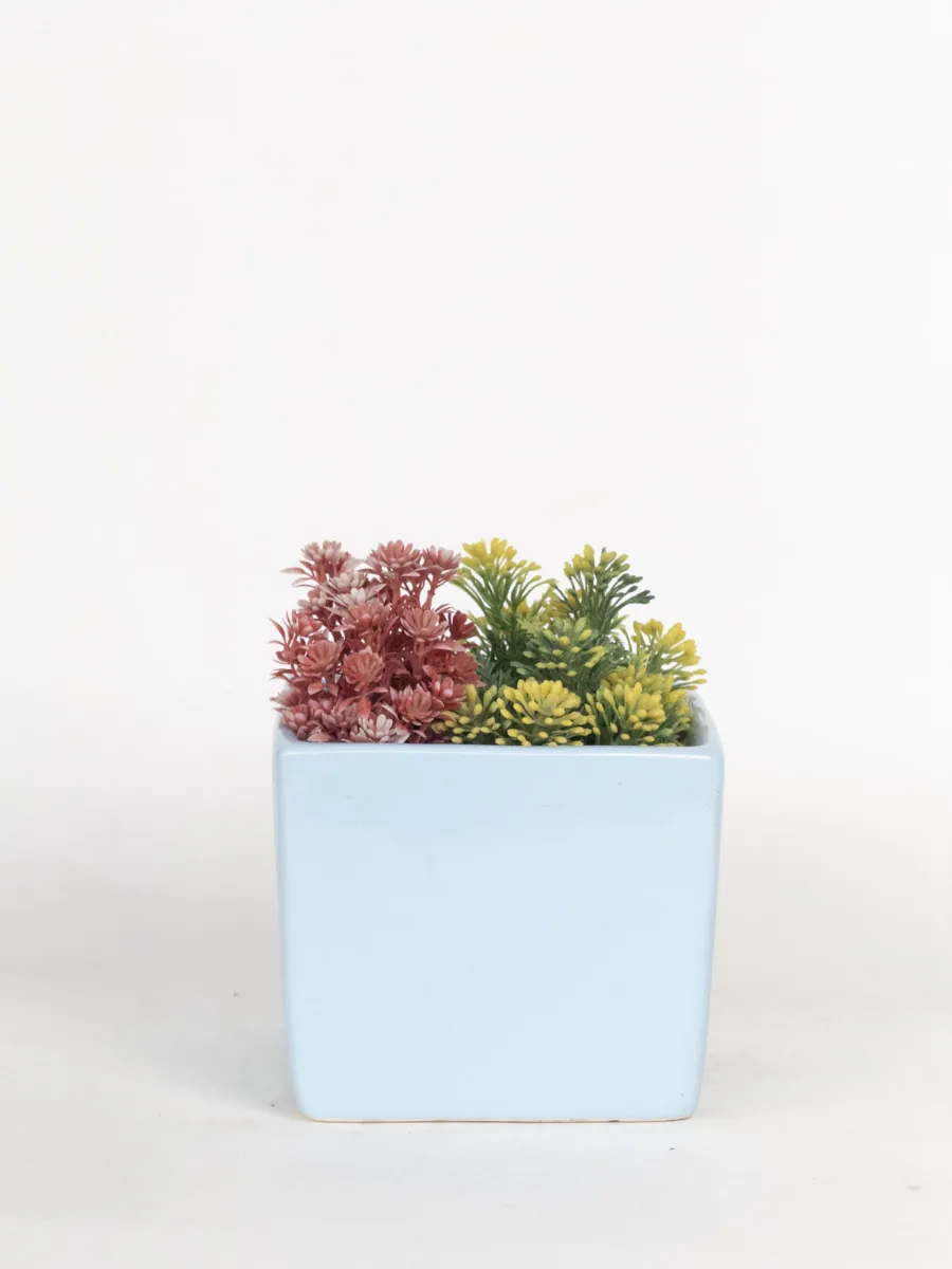 Classic Ceramic Planter — 4" Dia × 2.5" Height — Primary View
