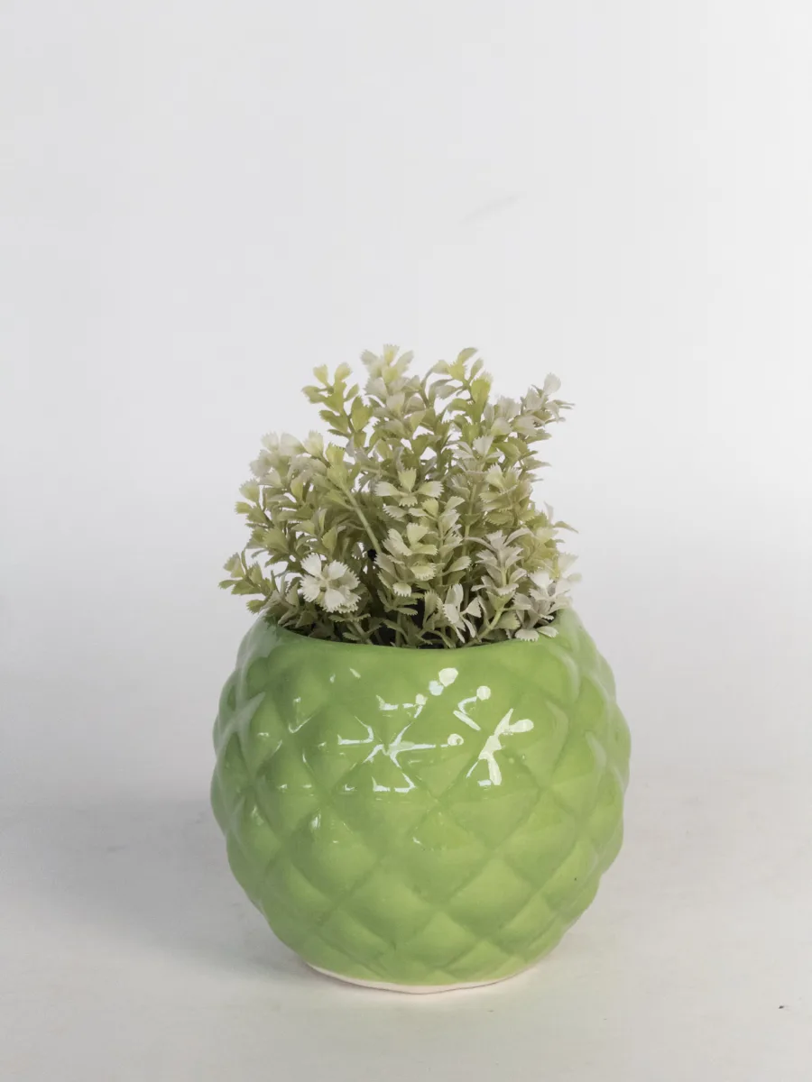 Classic Ceramic Planter — 4" Dia × 5" Height — Primary View