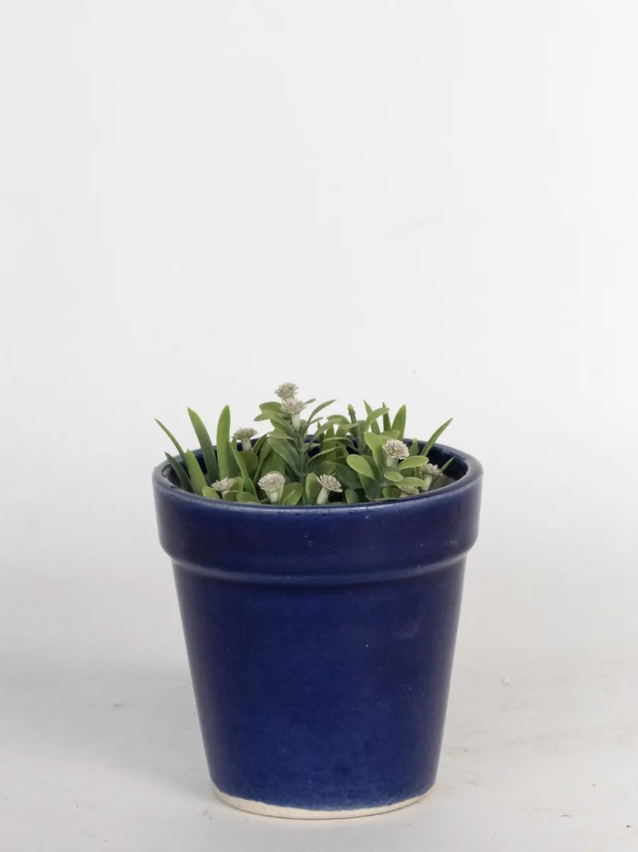 Classic Ceramic Planter — 4" Dia × 3" Height — Primary View