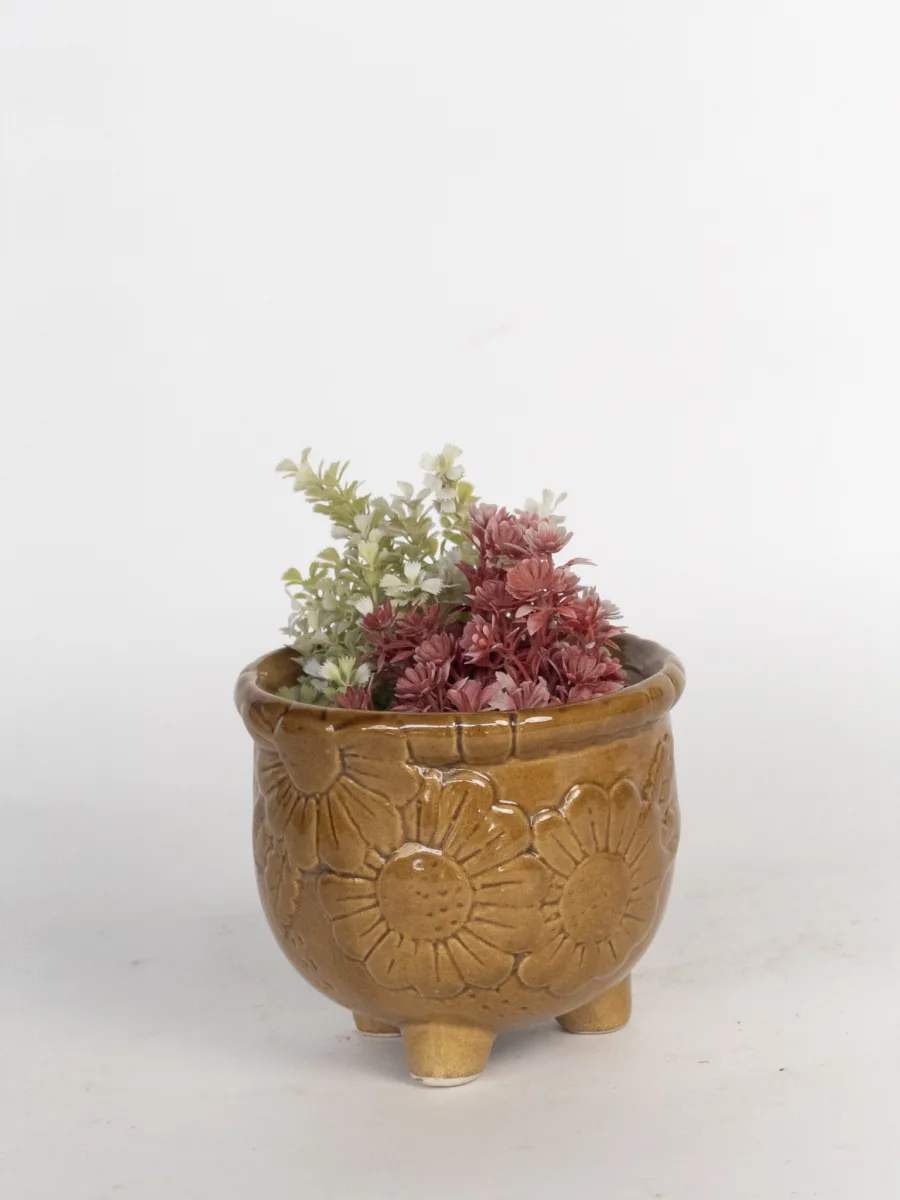 Classic Ceramic Planter — 4" Dia × 3" Height — Primary View