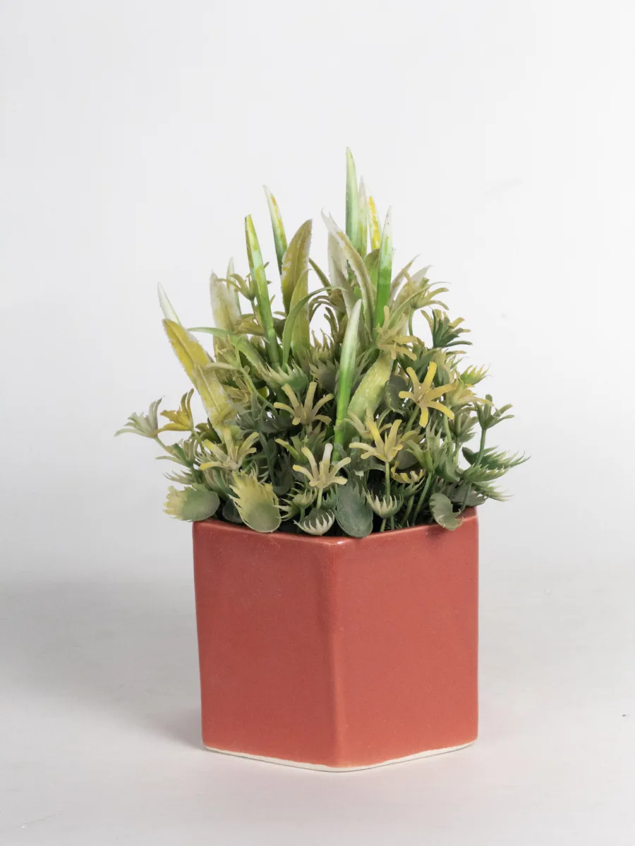 Classic Ceramic Planter — 4" Dia × 4" Height — Primary View