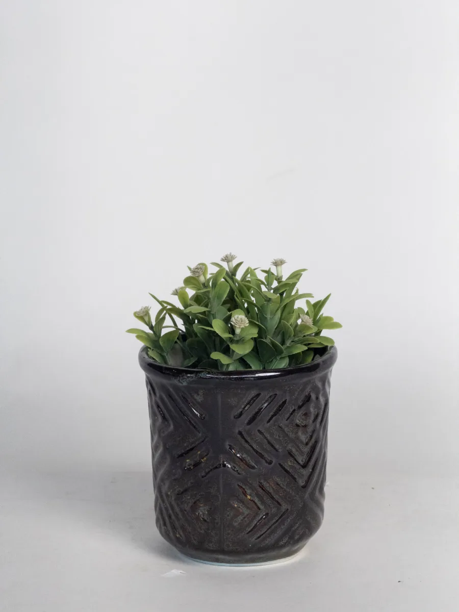 Classic Ceramic Planter — 4" Dia × 5" Height — Primary View