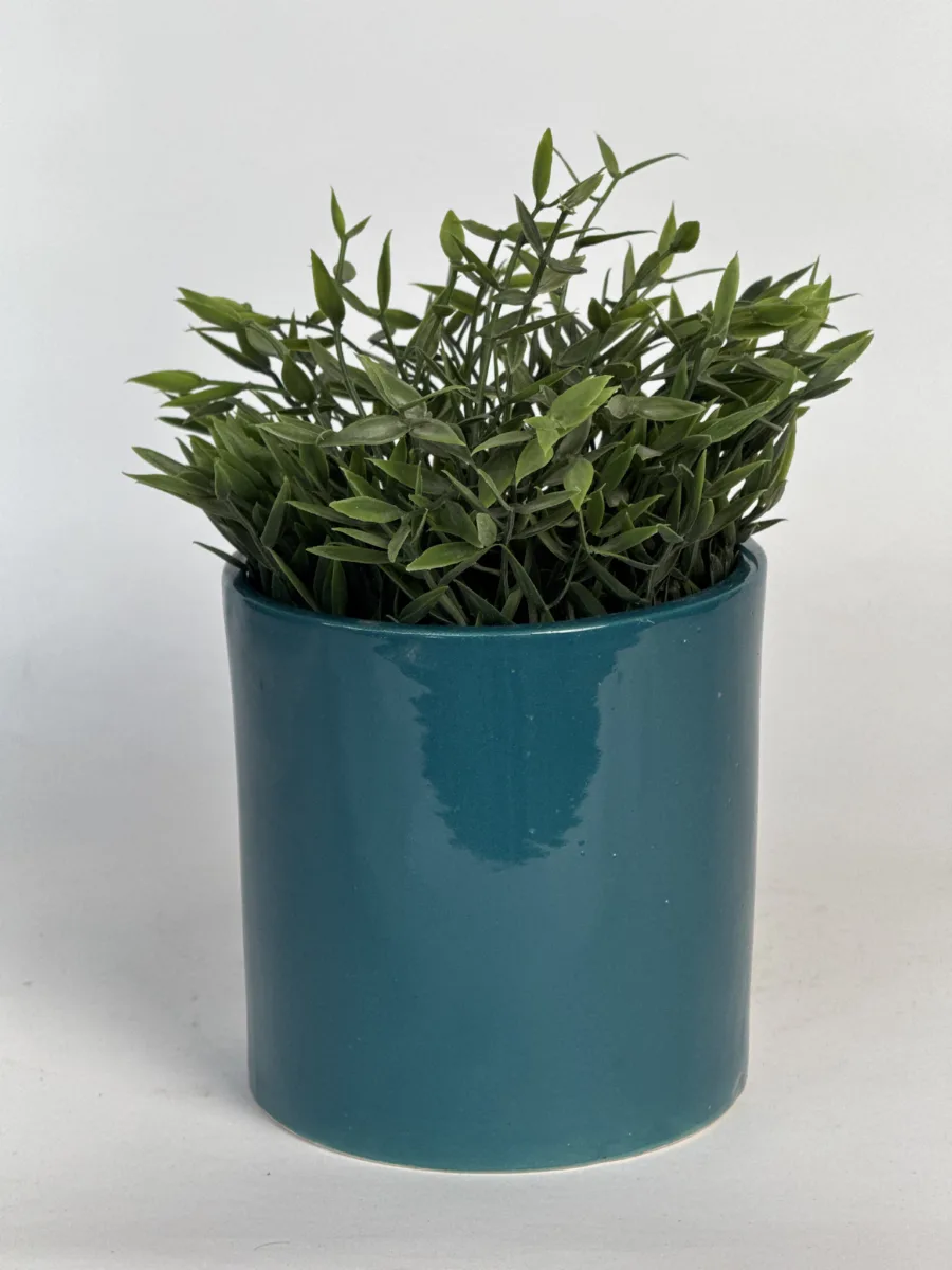 Classic Ceramic Planter — 8" Dia × 3" Height — Primary View