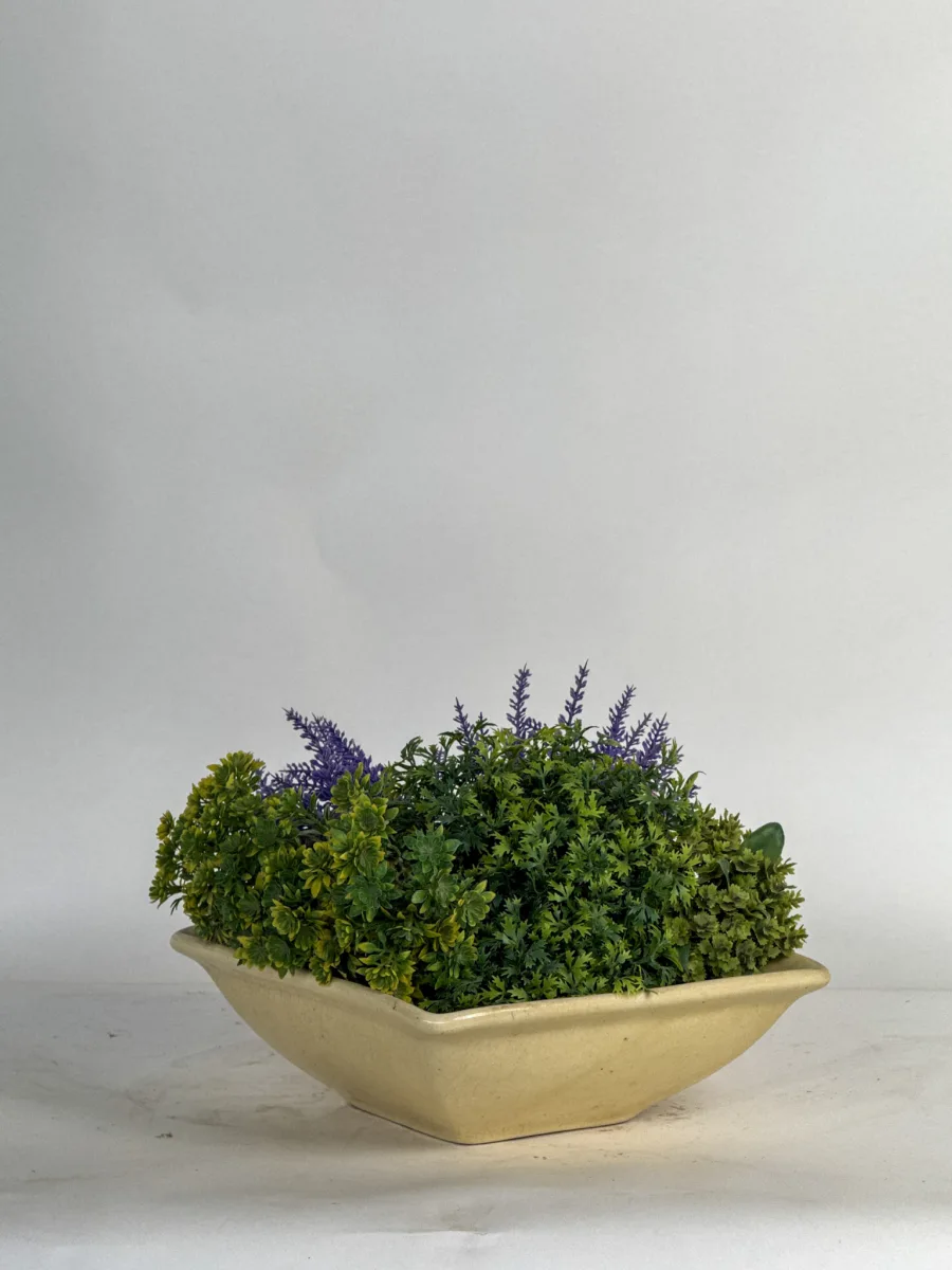 Classic Ceramic Planter — 7" Dia × 3.5" Height — Primary View