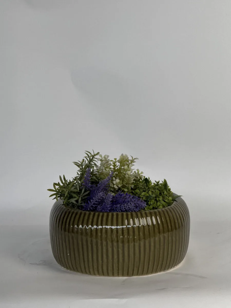 Classic Ceramic Planter — 7" Dia × 5.5" Height — Primary View