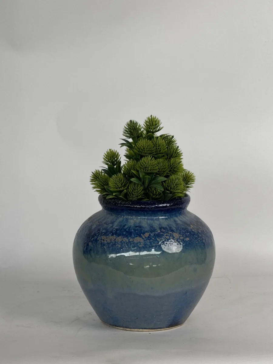 Classic Ceramic Planter — 9" Dia × 3" Height — Primary View