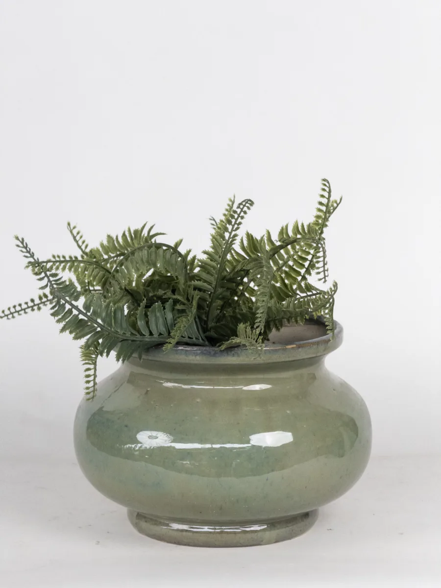 Classic Ceramic Planter — 9" Dia × 7" Height — Primary View