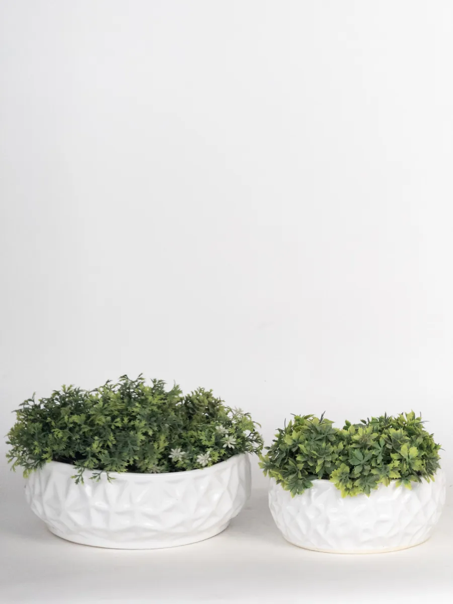 Classic Ceramic Planter — 10" Dia × 7" Height — Primary View