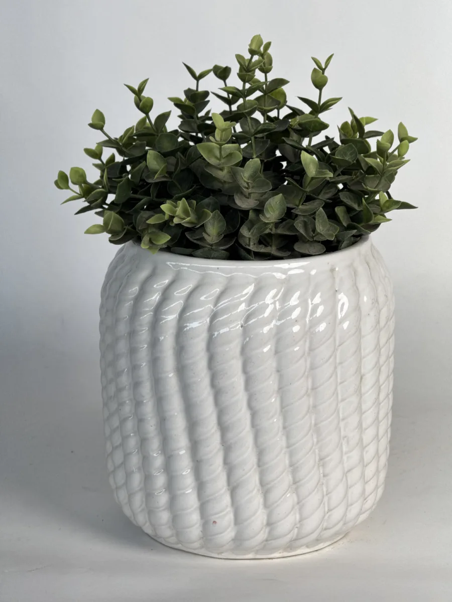 Classic Ceramic Planter — 7" Dia × 6" Height — Primary View