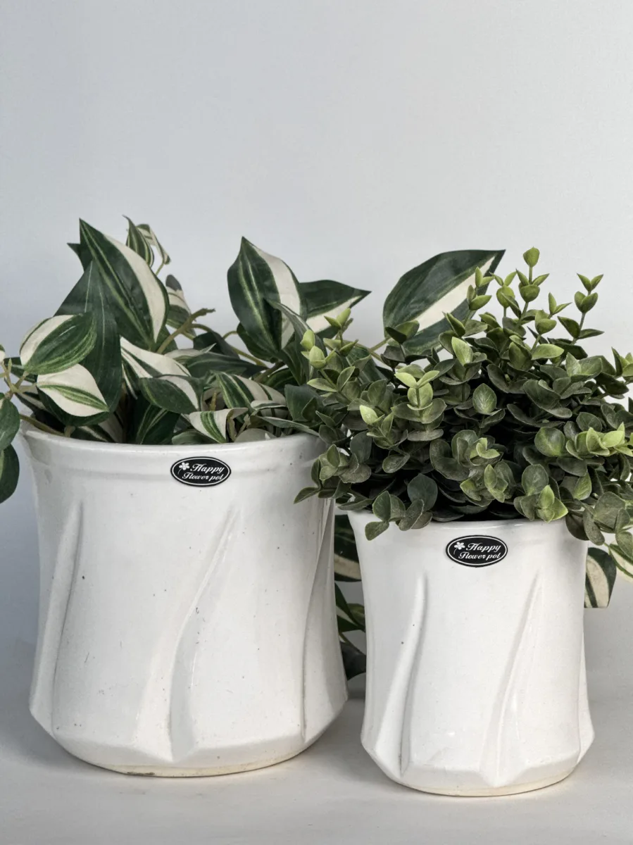 Classic Ceramic Planter — 7" Dia × 6" Height — Primary View