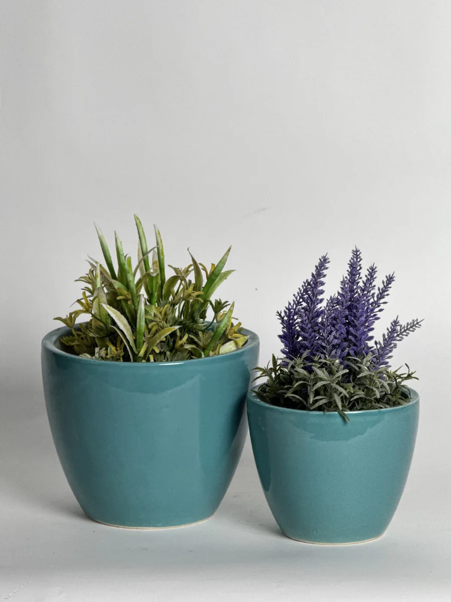 Classic Ceramic Planter — 4" Dia × 4" Height — Primary View