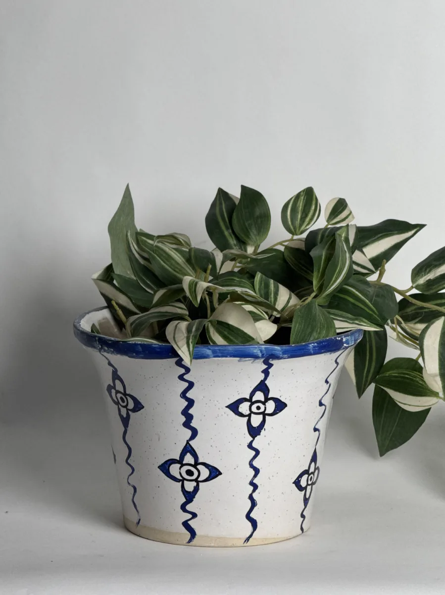 Classic Ceramic Planter — 7" Dia × 8" Height — Primary View