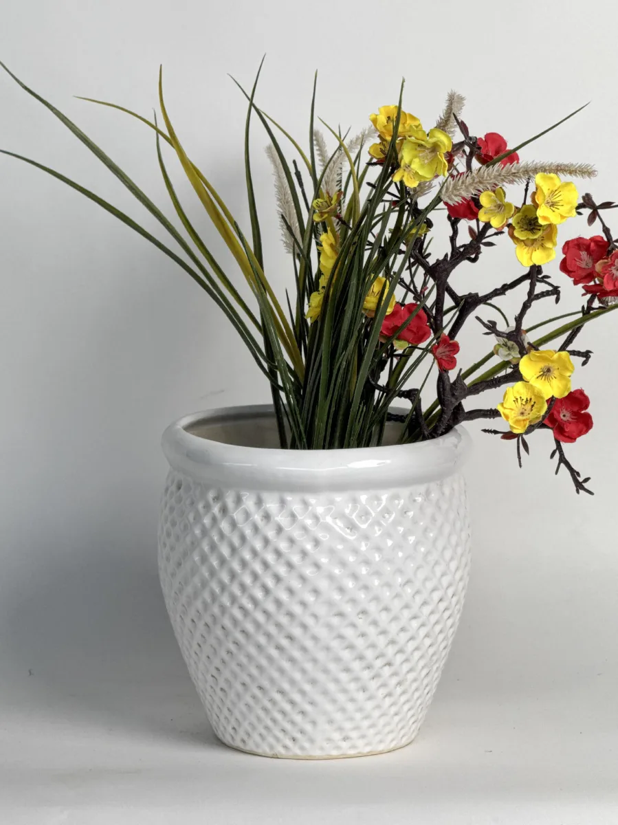 Classic Ceramic Planter — 10" Dia × 7" Height — Primary View